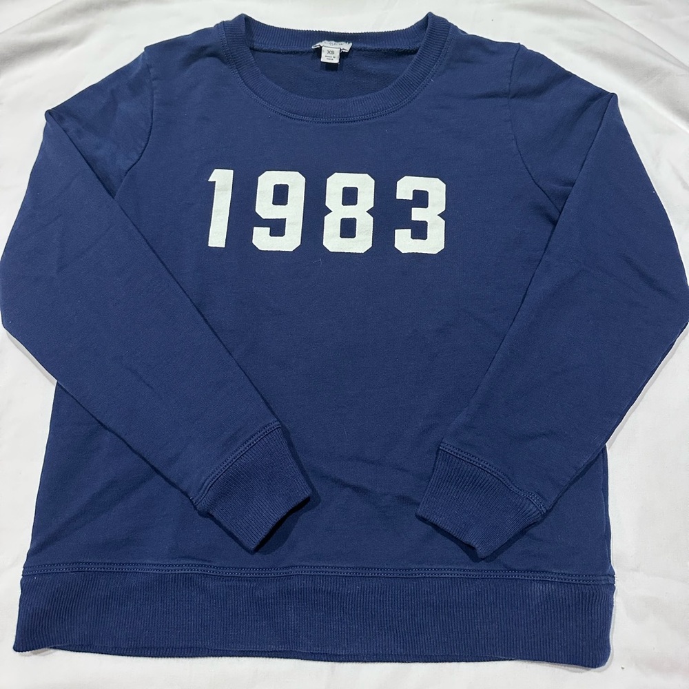 Jcrew xs Navy '1983' Crewneck Sweater